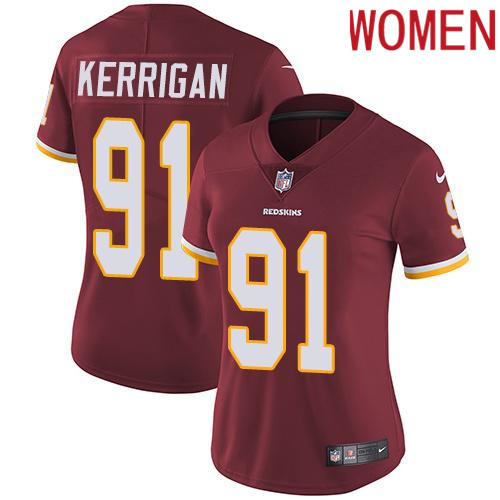 2019 Women Washington Redskins 91 Kerrigan red Nike Vapor Untouchable Limited NFL Jersey